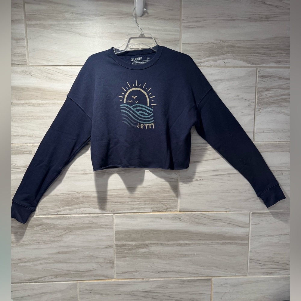 Women’s Jetty Lightweight Cropped Sweatshirt Size Medium - Picture 2 of 9